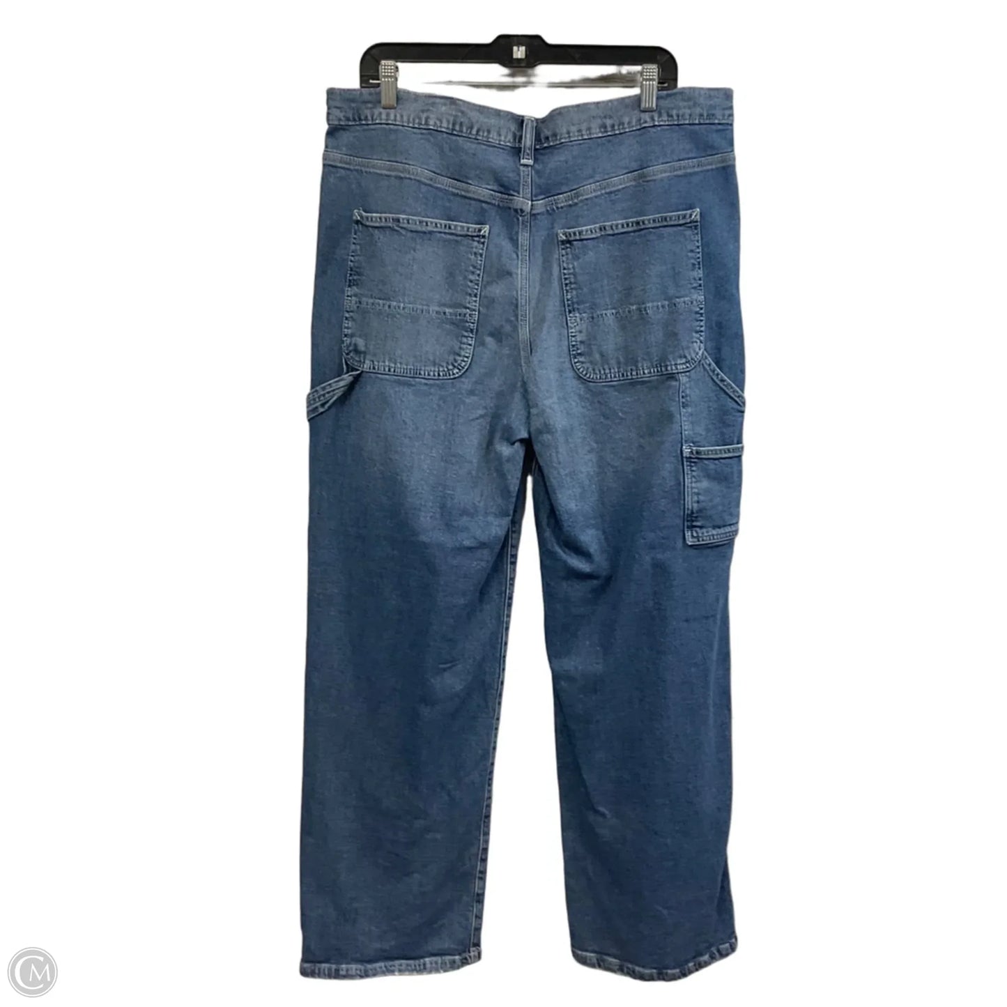 Jeans Wide Leg By Gap In Blue Denim, Size: 14