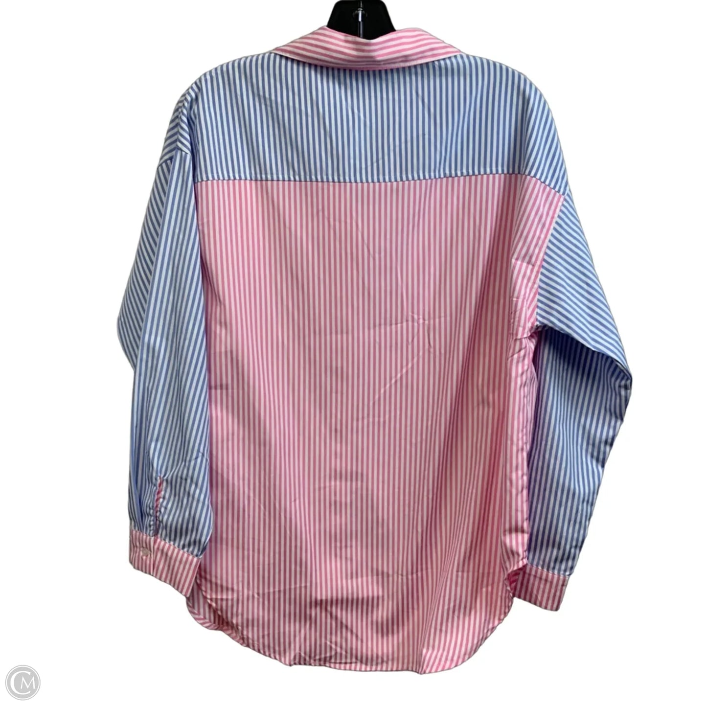 Blouse Long Sleeve By First Love In Blue & Pink, Size: S