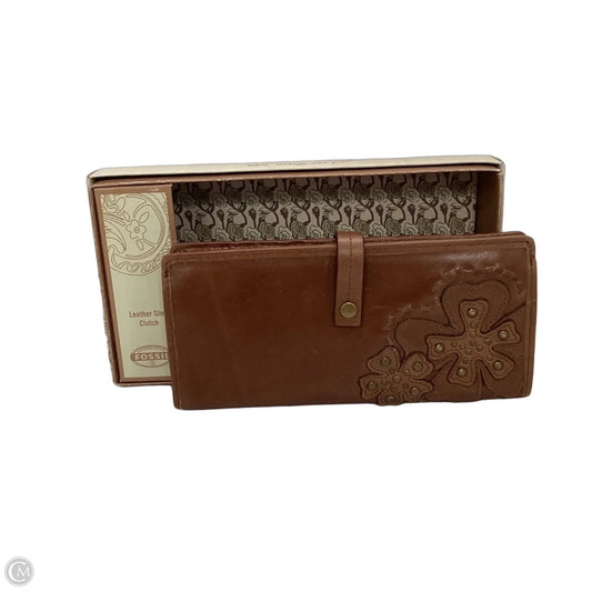Wallet Leather By Fossil, Size: Medium