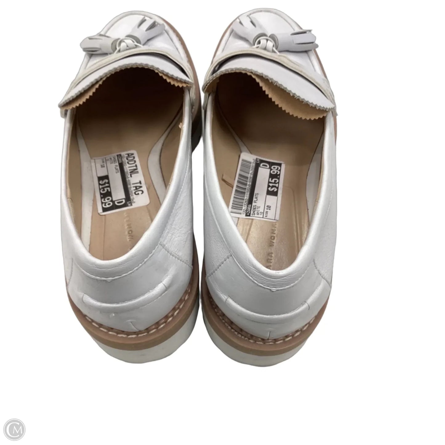 Shoes Flats By Zara In White, Size: 10