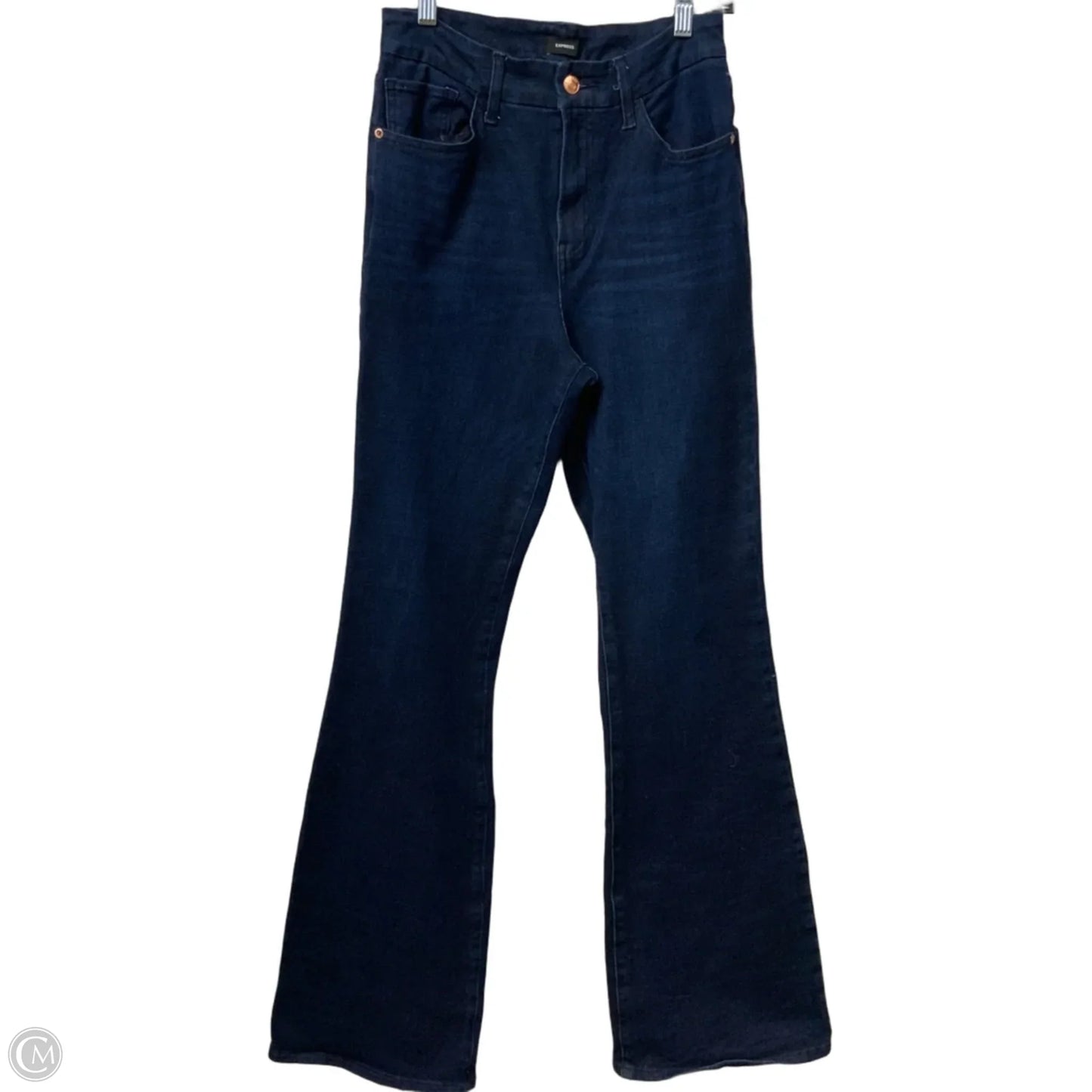 Jeans Flared By Express In Blue Denim, Size: 8