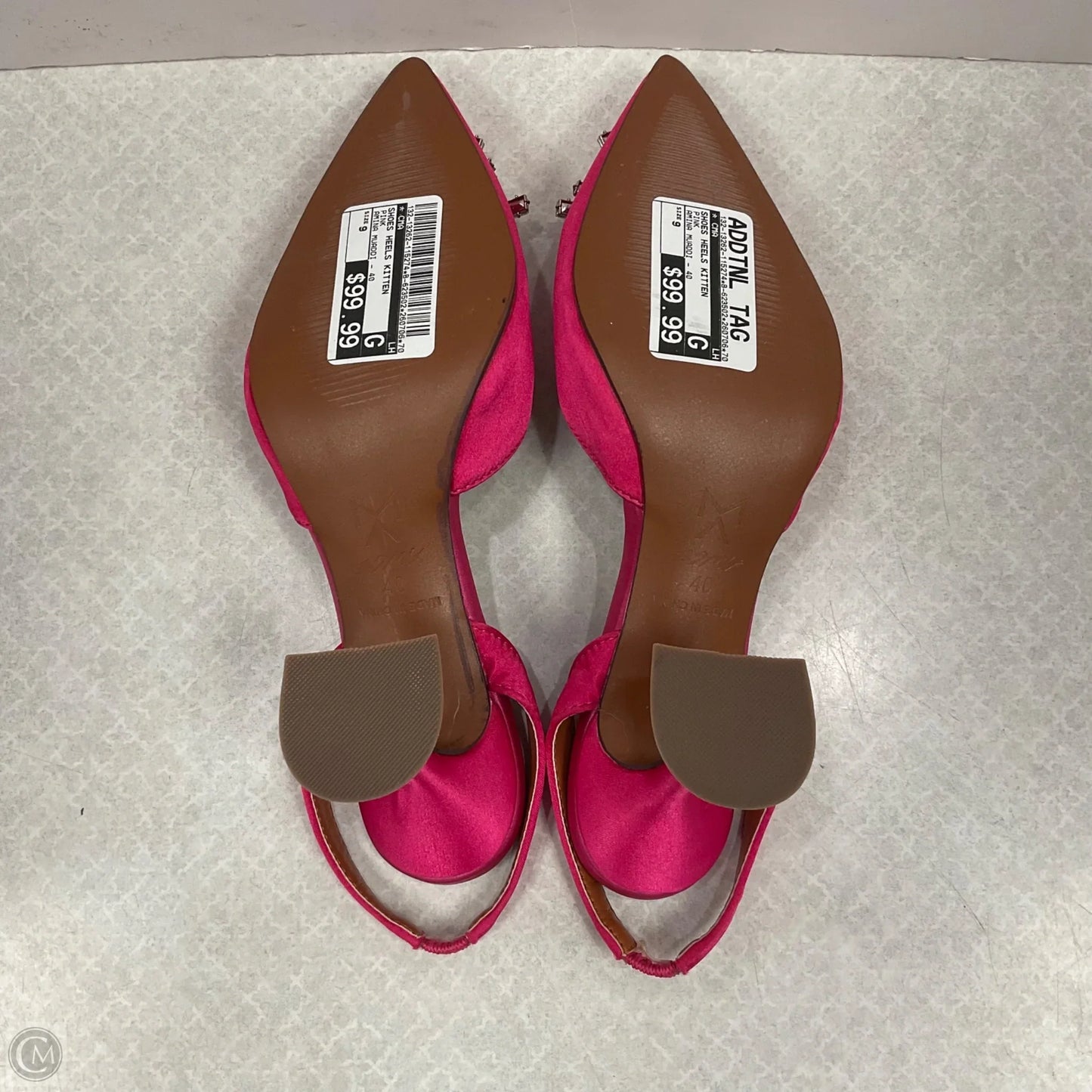 Shoes Heels Kitten By Amina Muaddi In Pink, Size: 9
