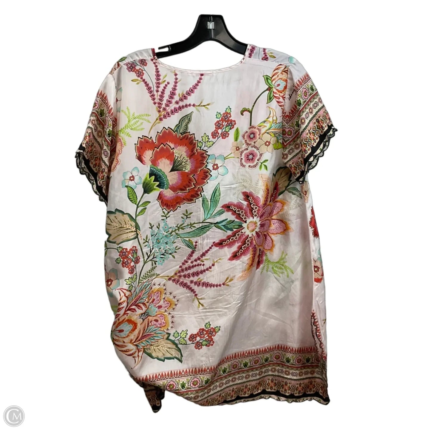 Top Short Sleeve By Johnny Was In Pink, Size: S