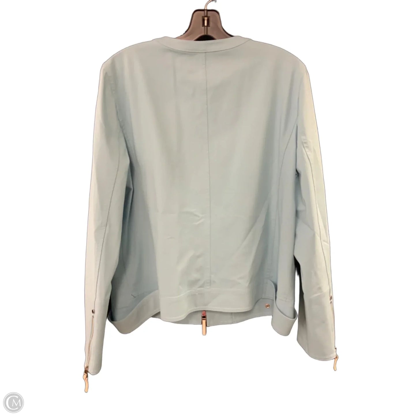 Jacket Designer By Lafayette 148 In Blue, Size: L