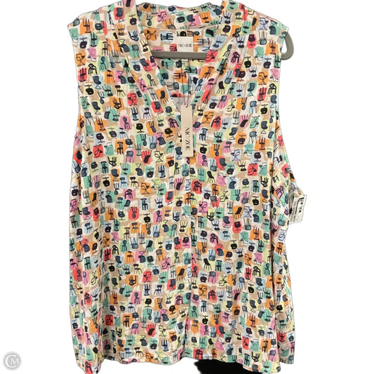 Top Sleeveless By Nic + Zoe In Tan, Size: 2x