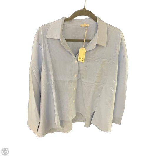 Blouse Long Sleeve By Jodifl In Blue & White, Size: S