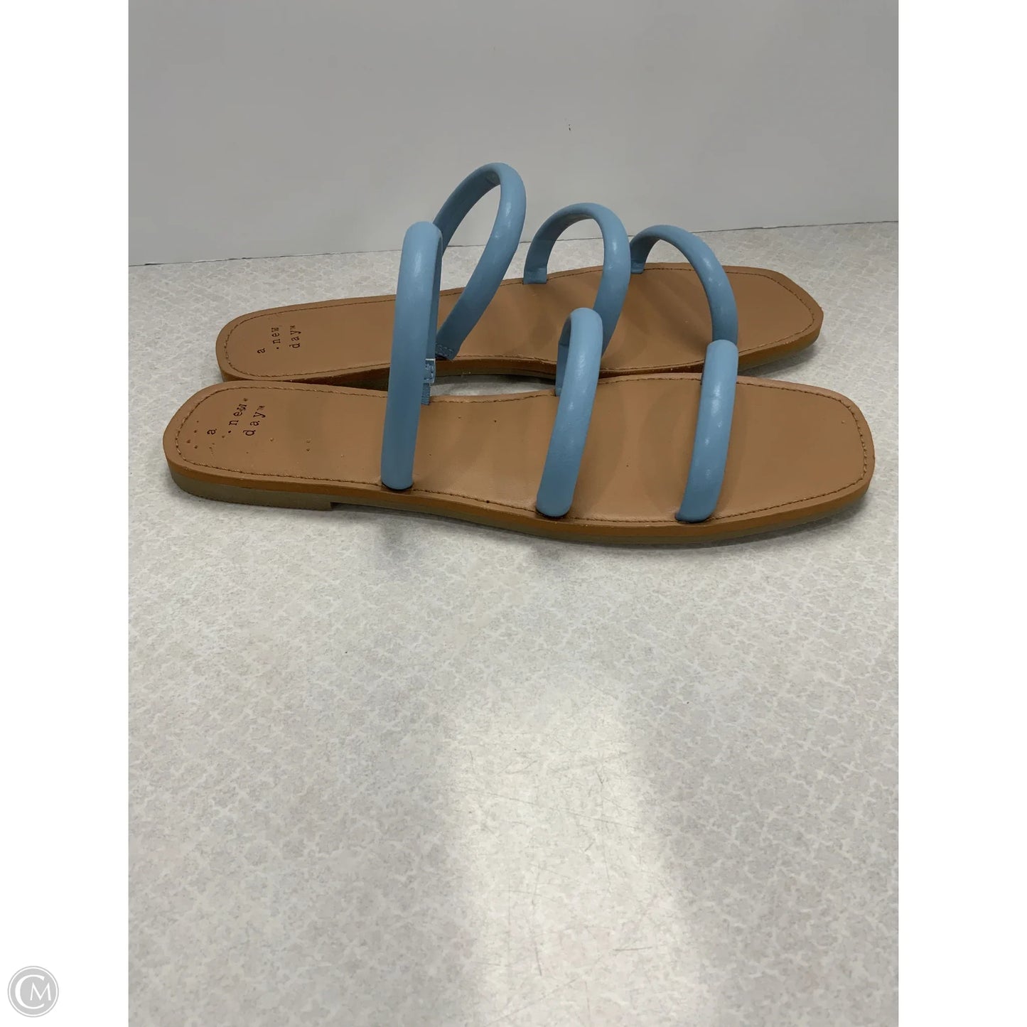 Sandals Flats By A New Day In Blue & Tan, Size: 12