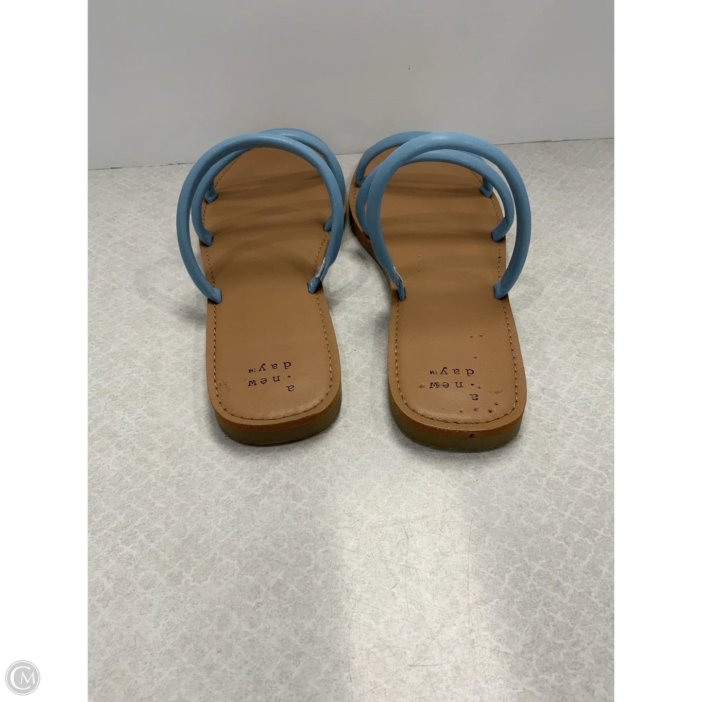 Sandals Flats By A New Day In Blue & Tan, Size: 12