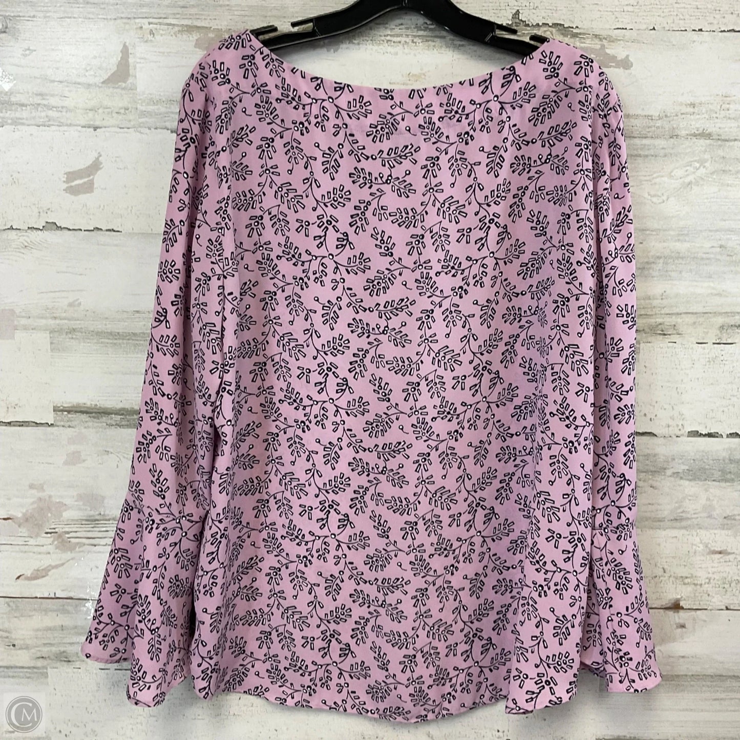 Blouse Long Sleeve By Ann Taylor In Pink, Size: Xl