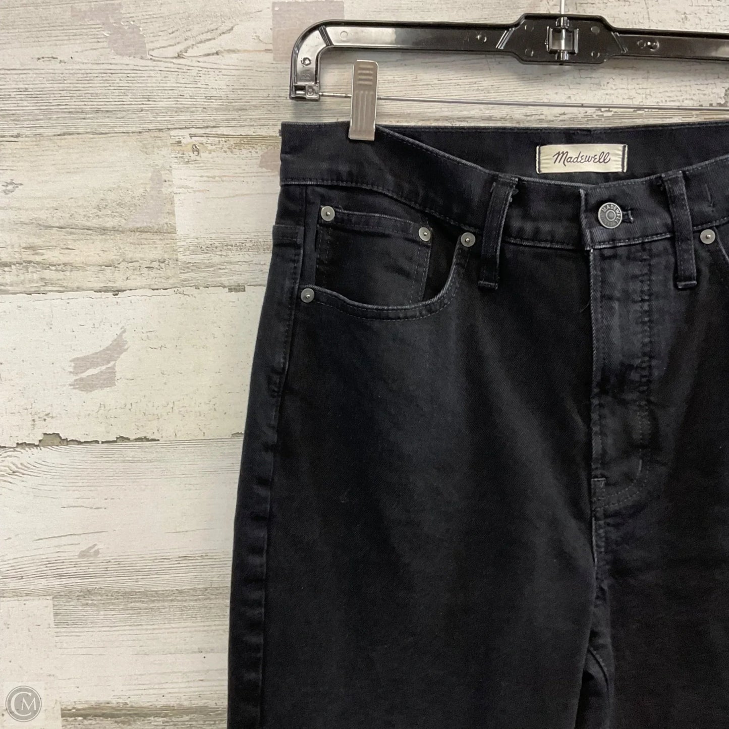 Jeans Flared By Madewell In Black Denim, Size: 8