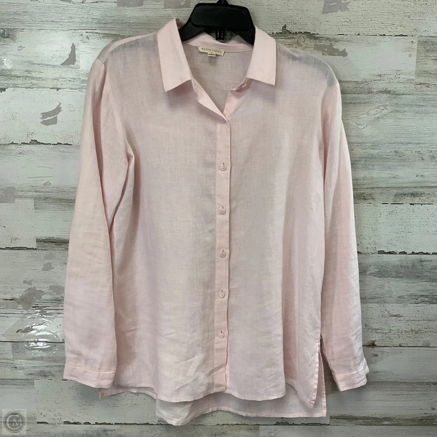 Blouse Long Sleeve By Eileen Fisher In Pink, Size: Xxs