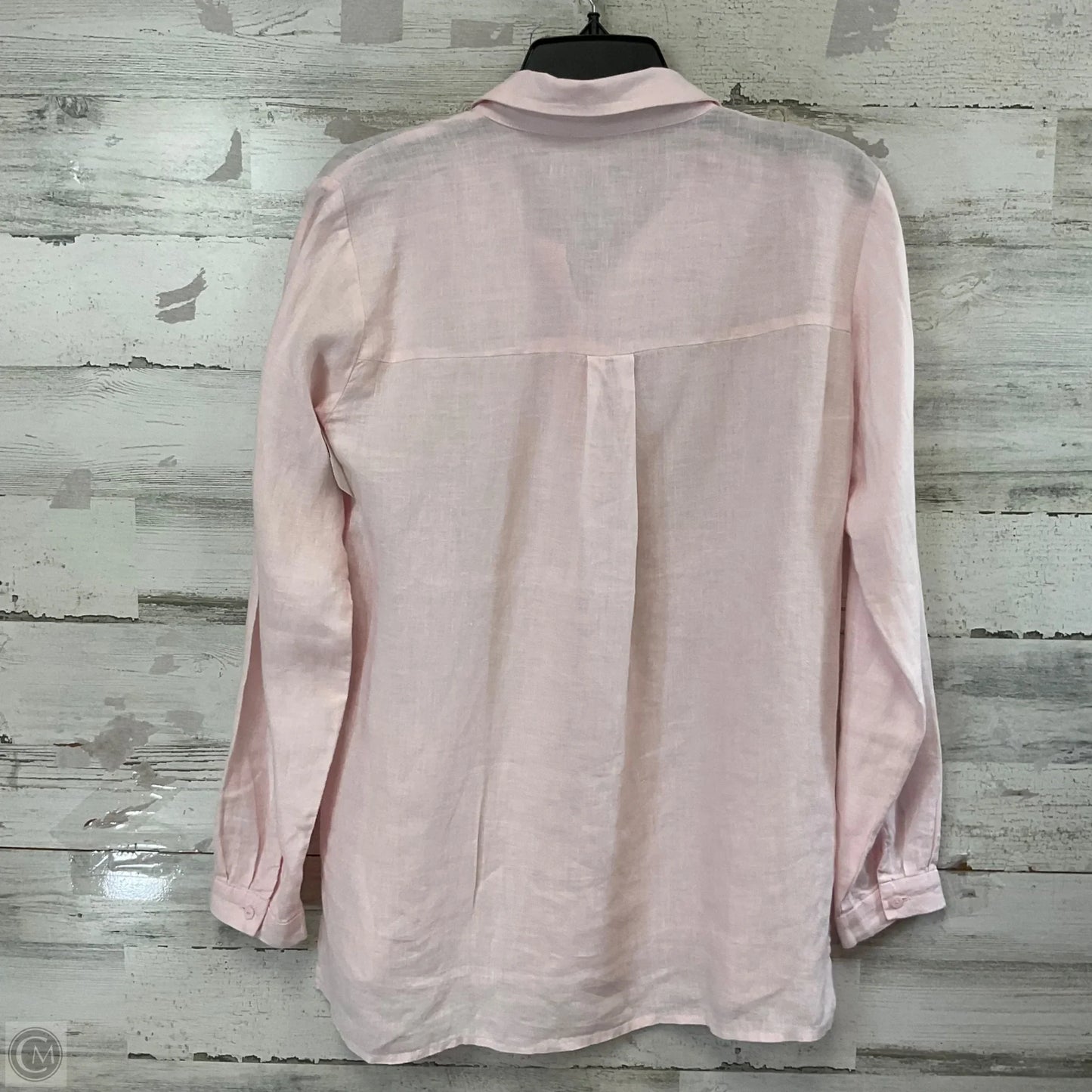 Blouse Long Sleeve By Eileen Fisher In Pink, Size: Xxs
