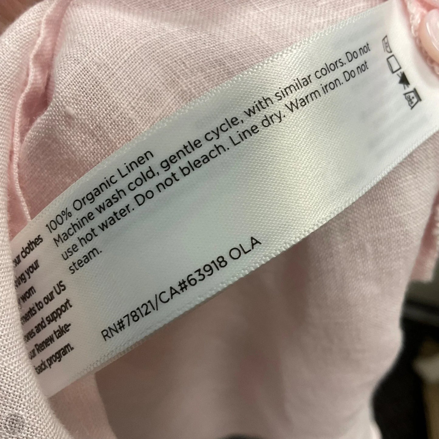 Blouse Long Sleeve By Eileen Fisher In Pink, Size: Xxs