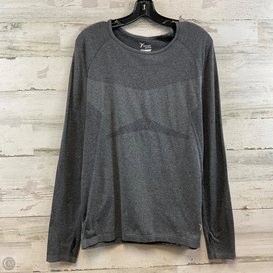 Athletic Top Long Sleeve Crewneck By Old Navy In Grey, Size: Xl