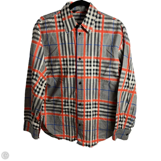 Top Long Sleeve By Zara Women In Checkered Pattern, Size: M
