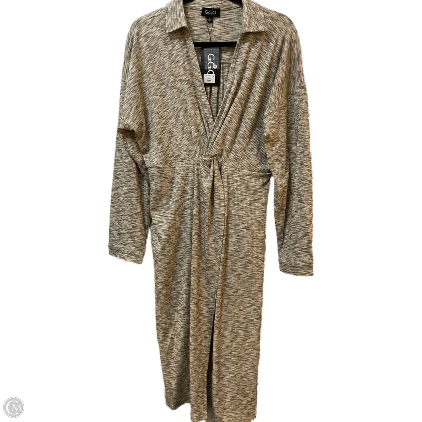 Dress Casual Midi By Gigio In Black & Cream, Size: L