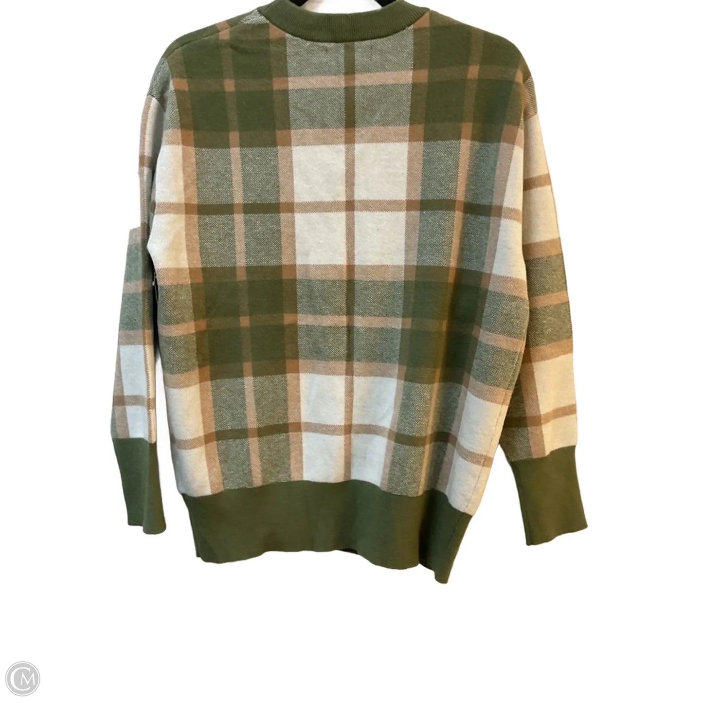 Sweater Cardigan By Rachel Zoe In Plaid Pattern, Size: M