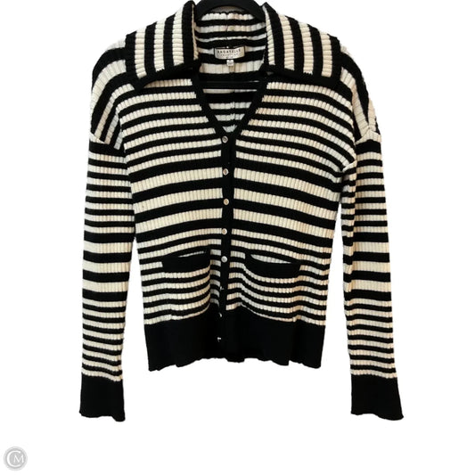 Sweater Cardigan By Bagatelle In Black & Cream, Size: M