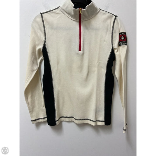 Athletic Top Long Sleeve Collar By Lauren By Ralph Lauren In Cream, Size: M