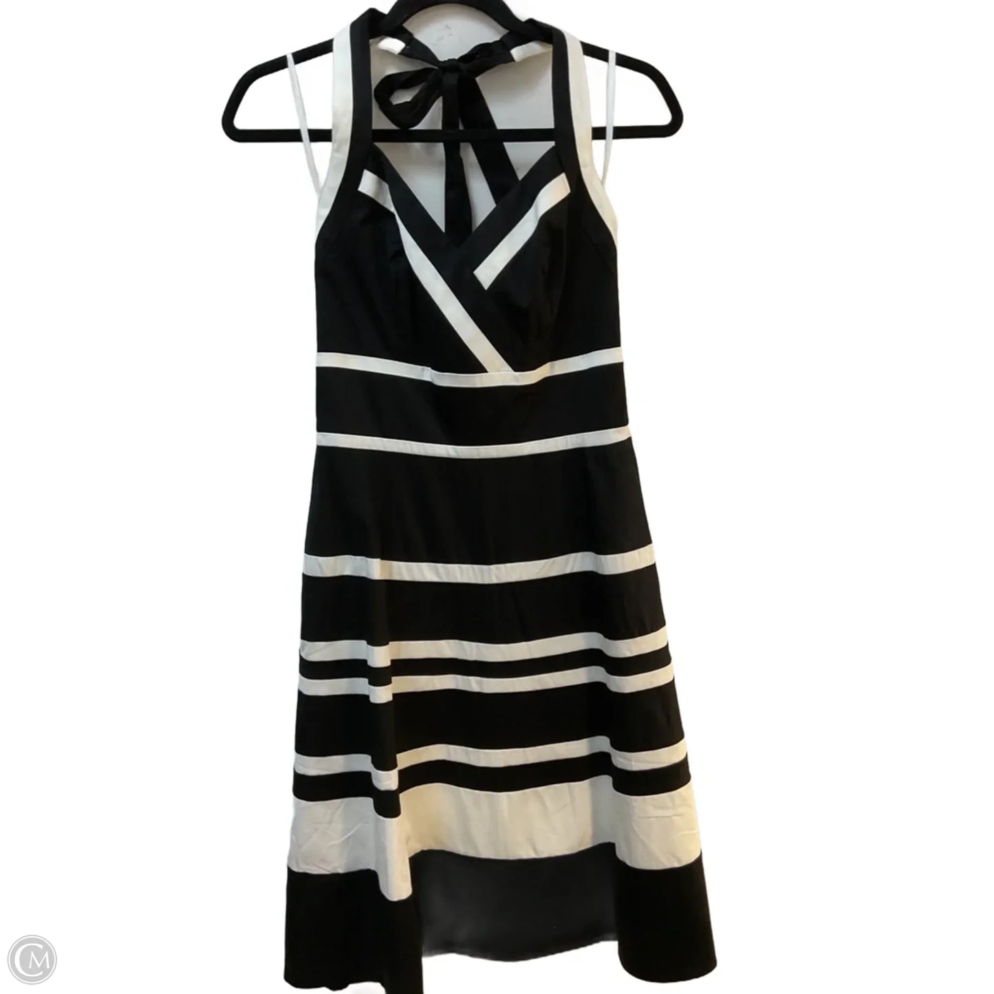 Dress Party Midi By White House Black Market In Black & White, Size: S
