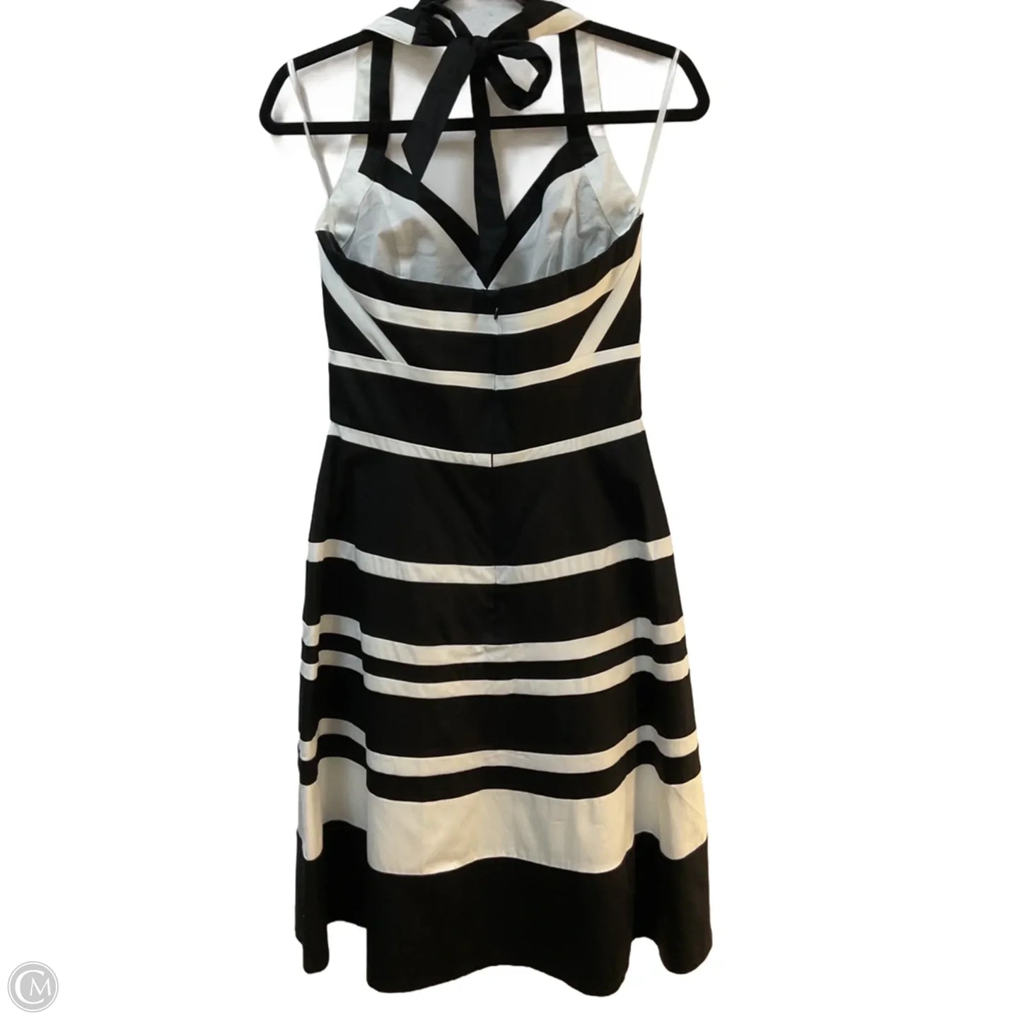 Dress Party Midi By White House Black Market In Black & White, Size: S