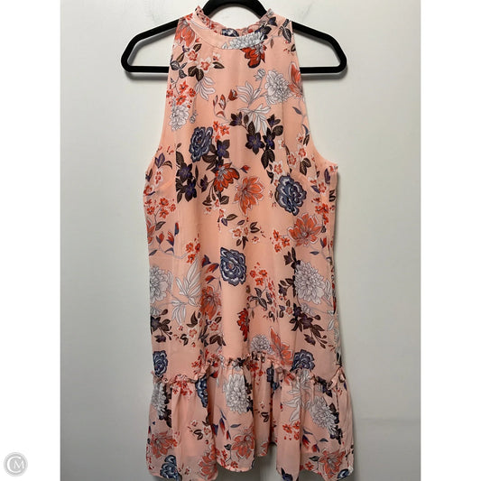 Dress Party Midi By Abs In Peach, Size: 12