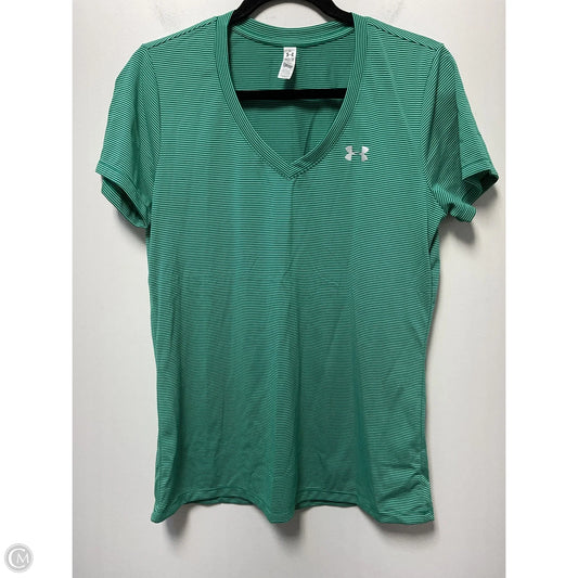 Athletic Top Short Sleeve By Under Armour In Green, Size: M