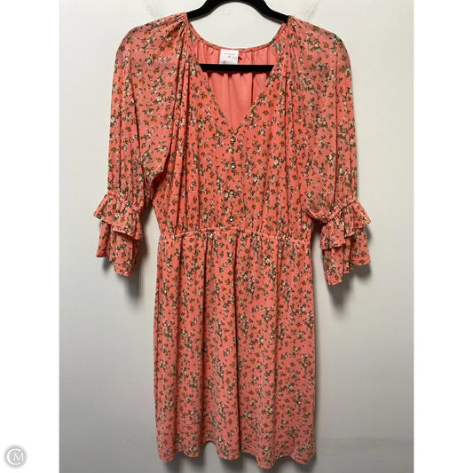 Dress Casual Short By Clothes Mentor In Peach, Size: M