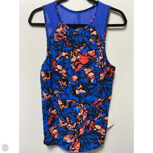 Athletic Tank Top By Lululemon In Blue & Orange, Size: 6