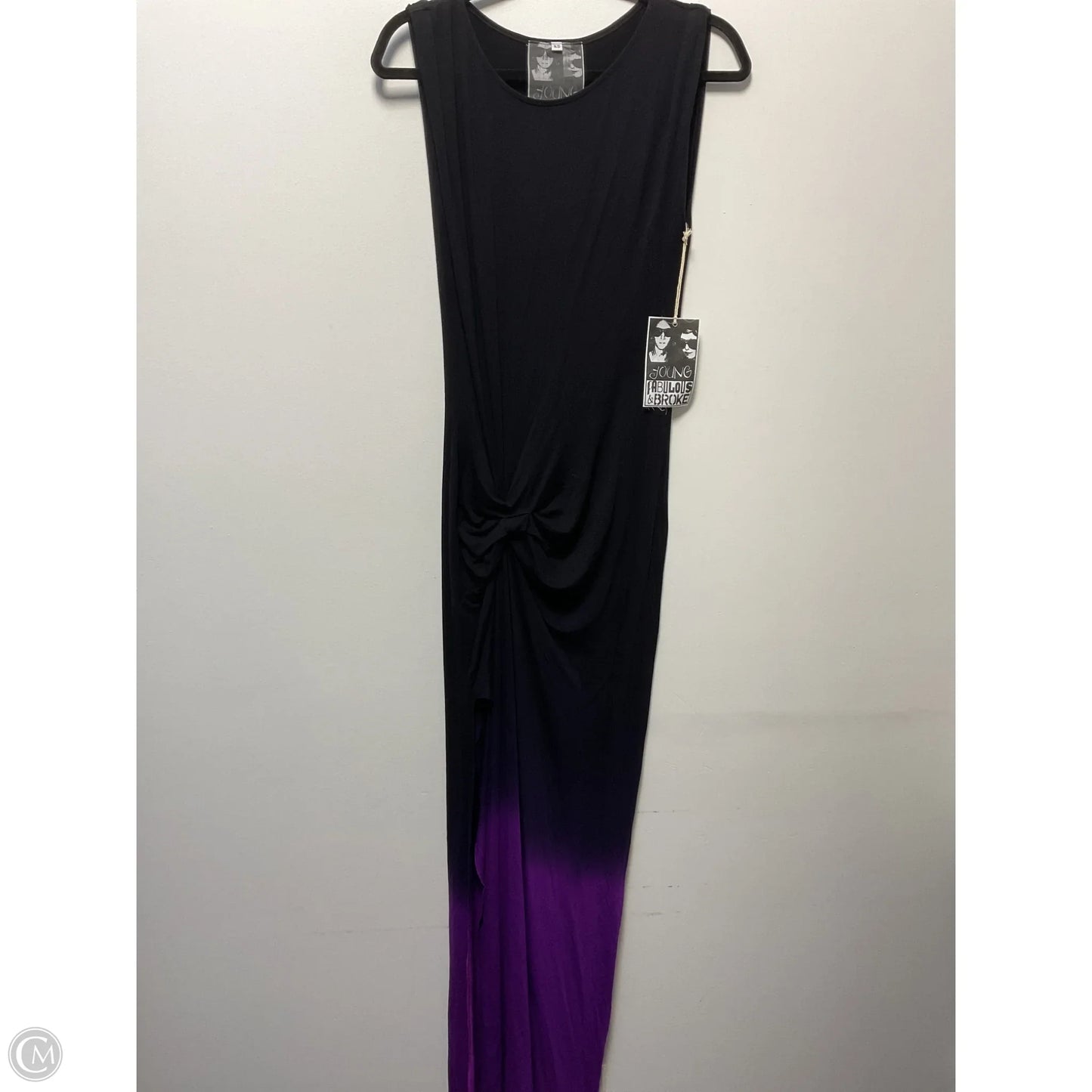 Dress Casual Maxi By Young Fabulous & Broke In Black & Purple, Size: Xs