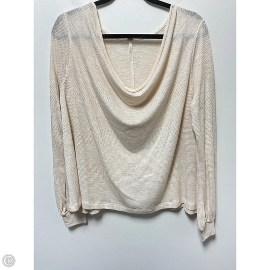 Top Long Sleeve By Free People In Cream, Size: M