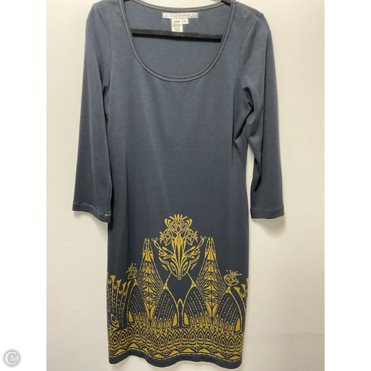 Dress Casual Midi By Max Studio In Blue & Gold, Size: L