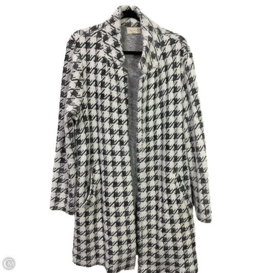 Sweater Cardigan By Melloday In Black & White, Size: Xl