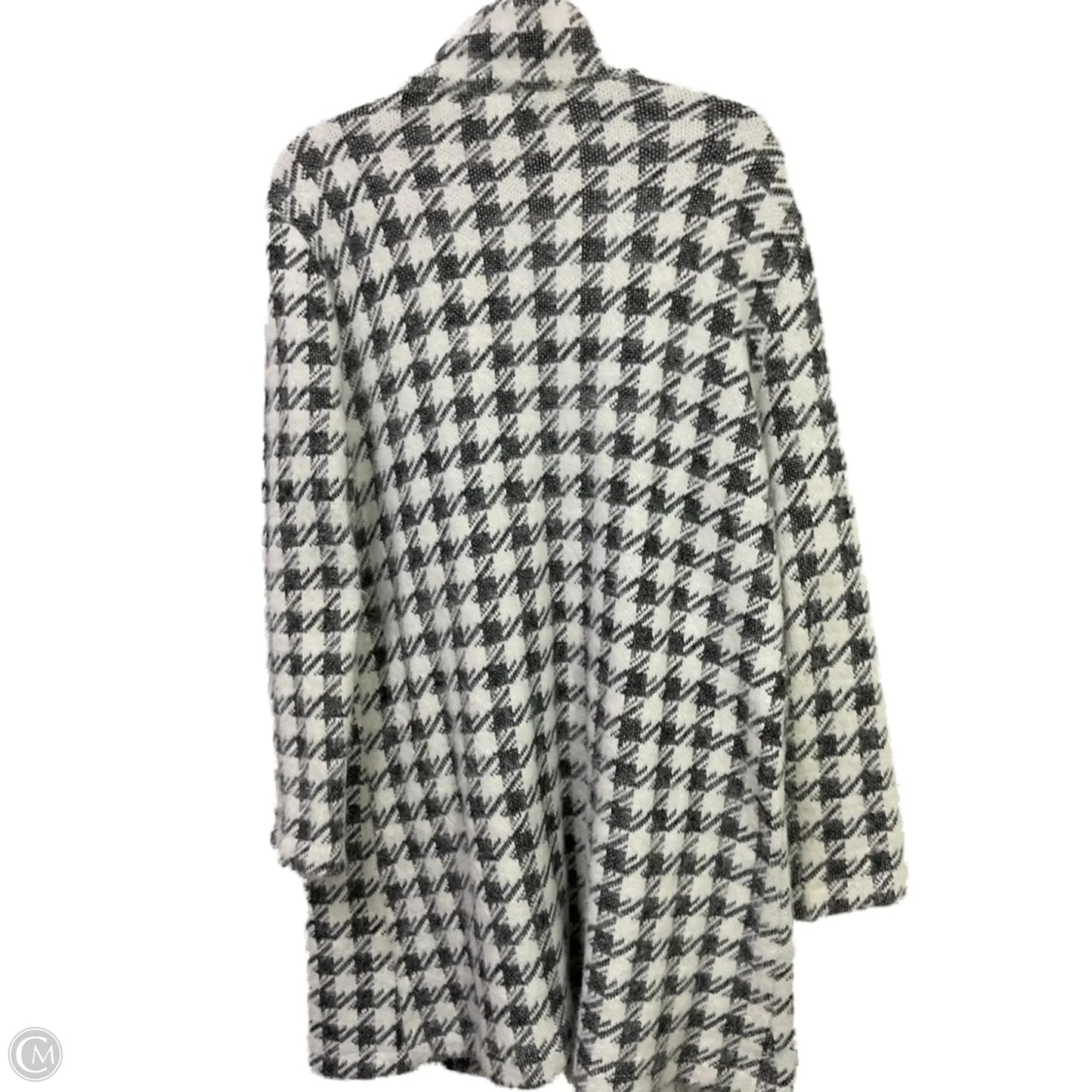 Sweater Cardigan By Melloday In Black & White, Size: Xl