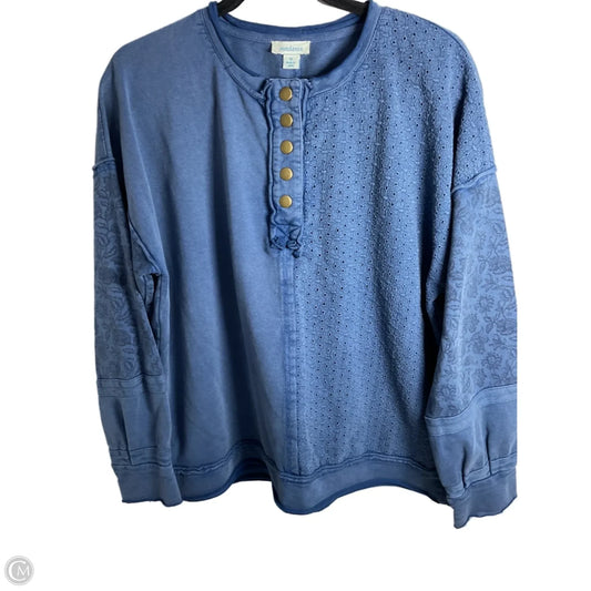 Sweatshirt Collar By Sundance In Blue, Size: M