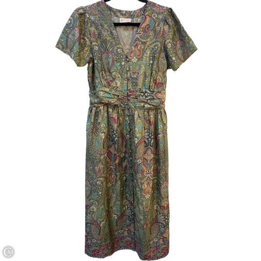 Dress Casual Midi By Clothes Mentor In Paisley Print, Size: L