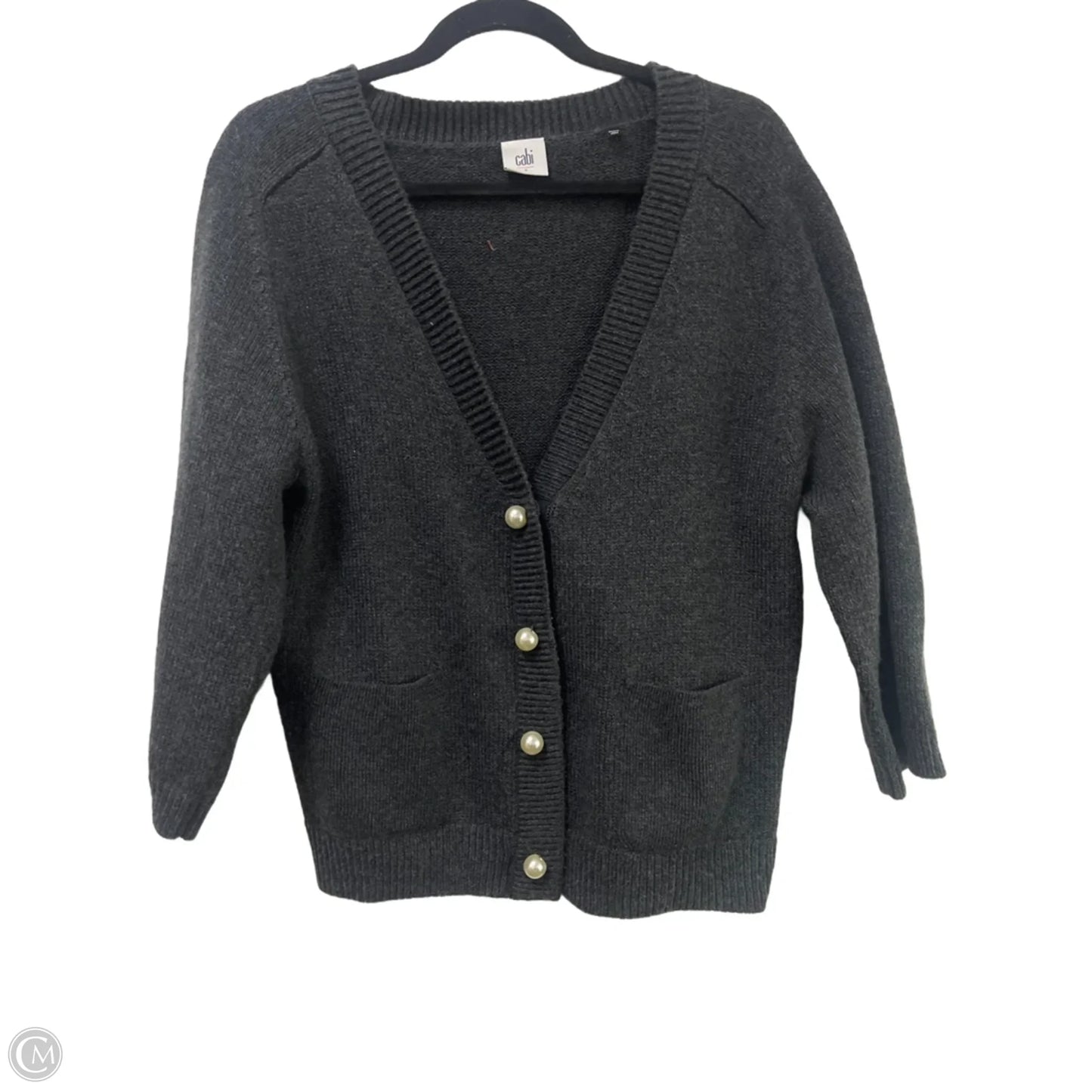 Sweater Cardigan By Cabi In Grey, Size: S