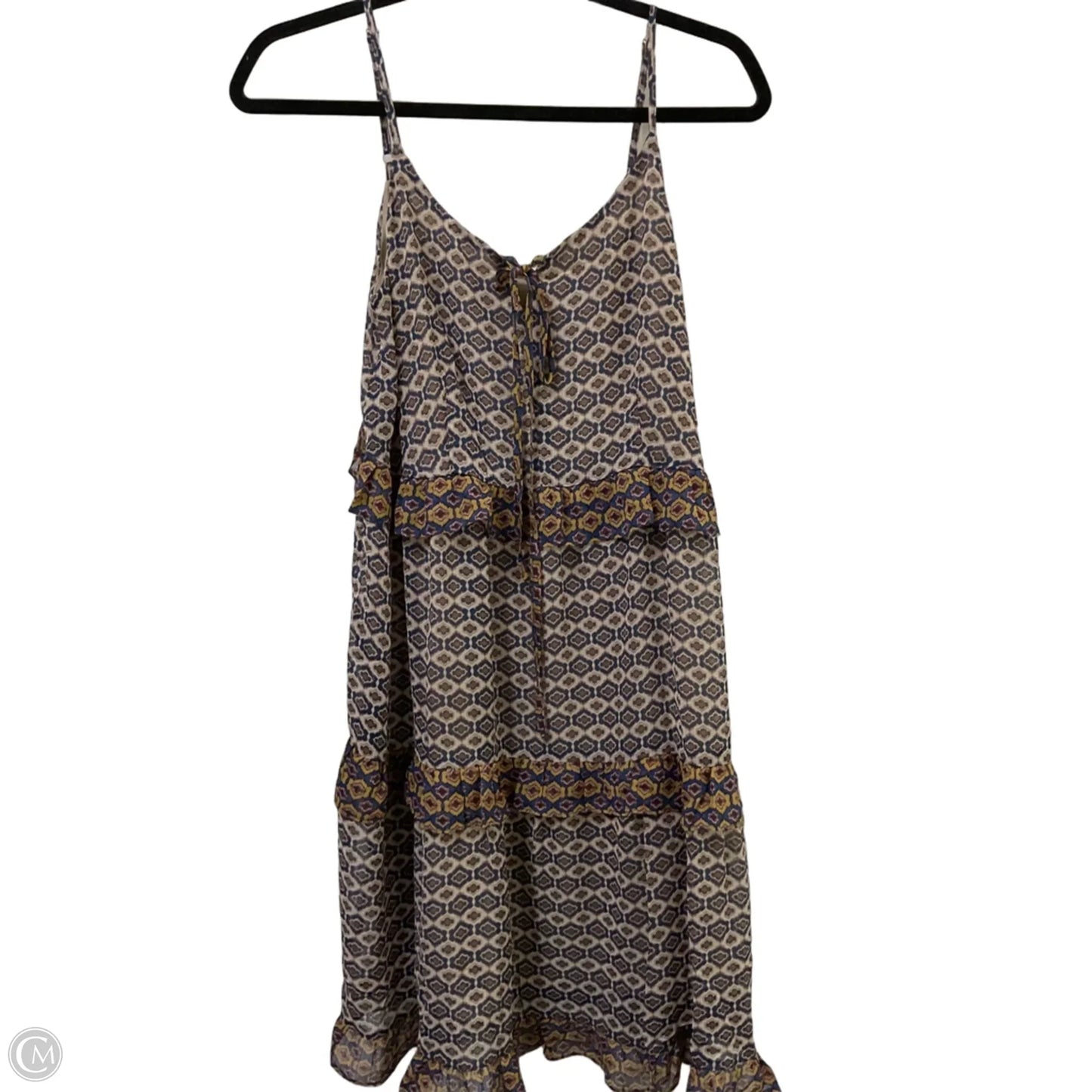 Dress Casual Short By Mystree In Blue & Tan, Size: S