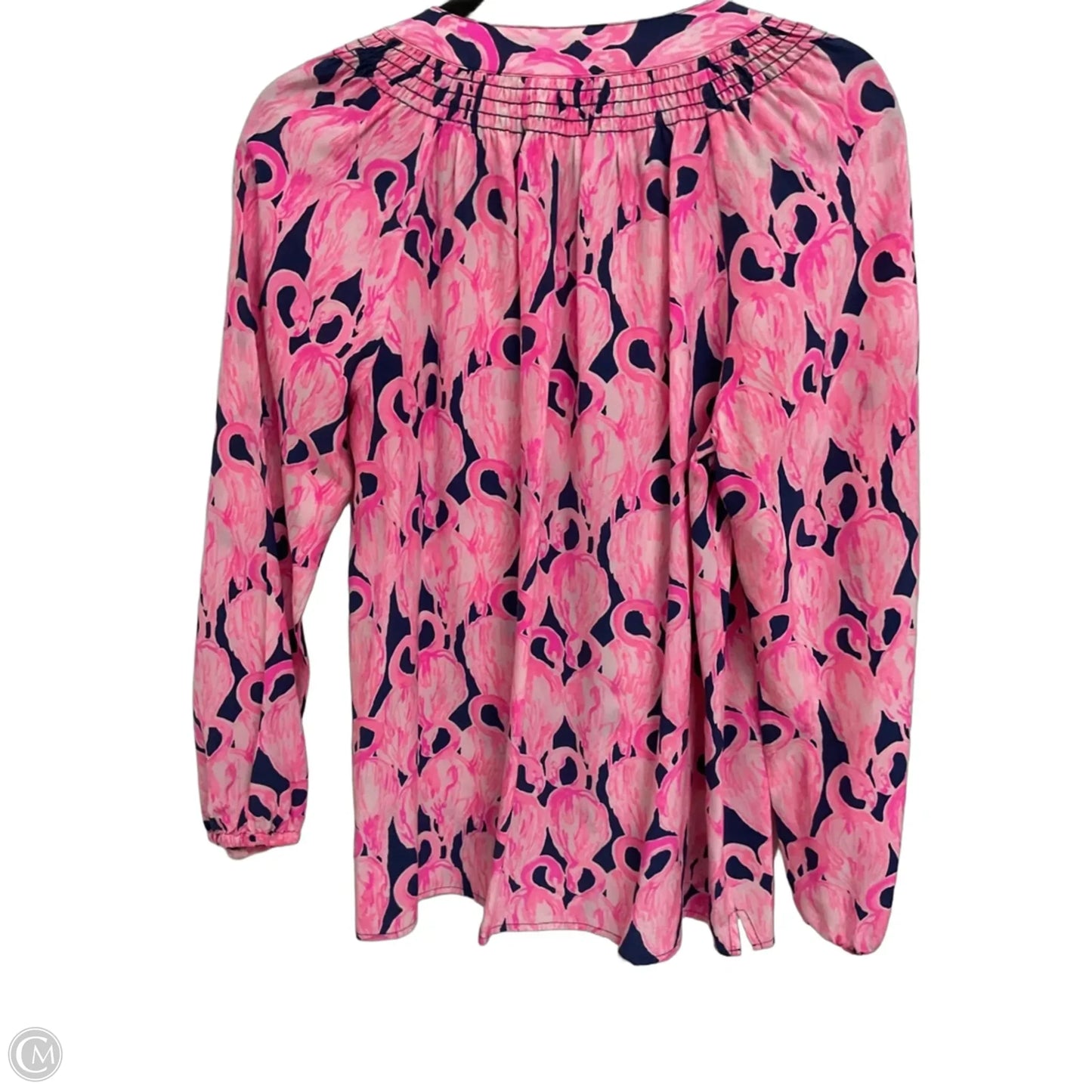 Blouse Designer By Lilly Pulitzer In Blue & Pink, Size: M