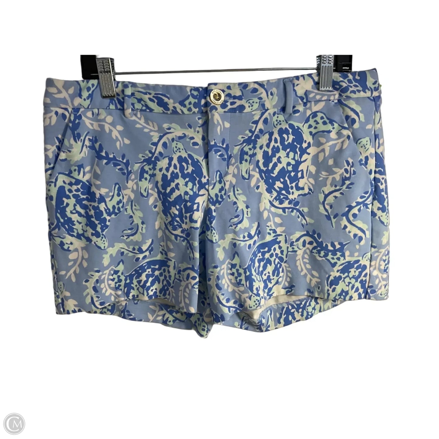 Shorts Designer By Lilly Pulitzer In Blue & White, Size: 12