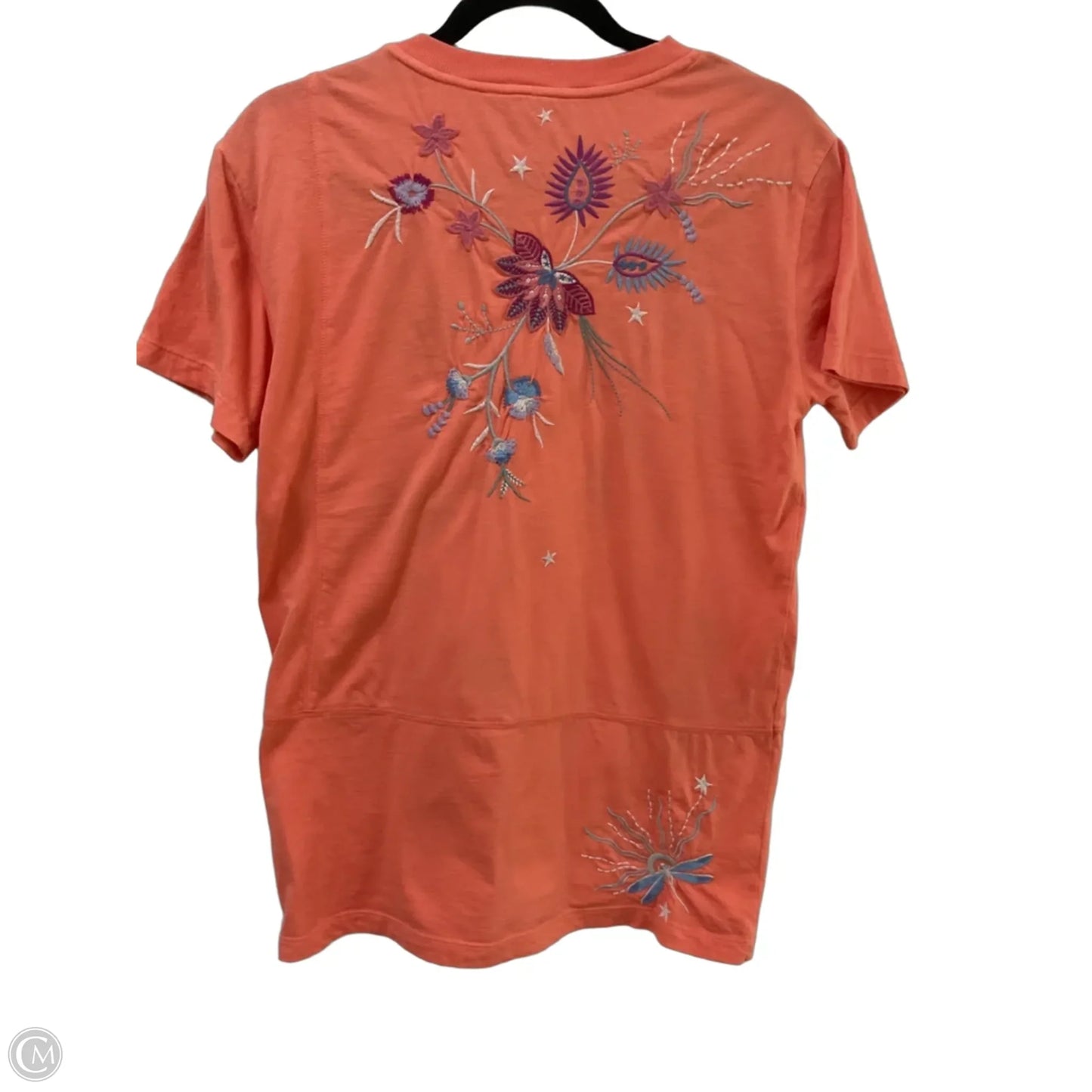 Top Short Sleeve By Johnny Was In Orange & Purple, Size: Xs