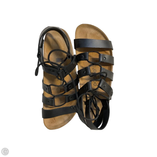 Sandals Flats By Clothes Mentor In Black, Size: 8