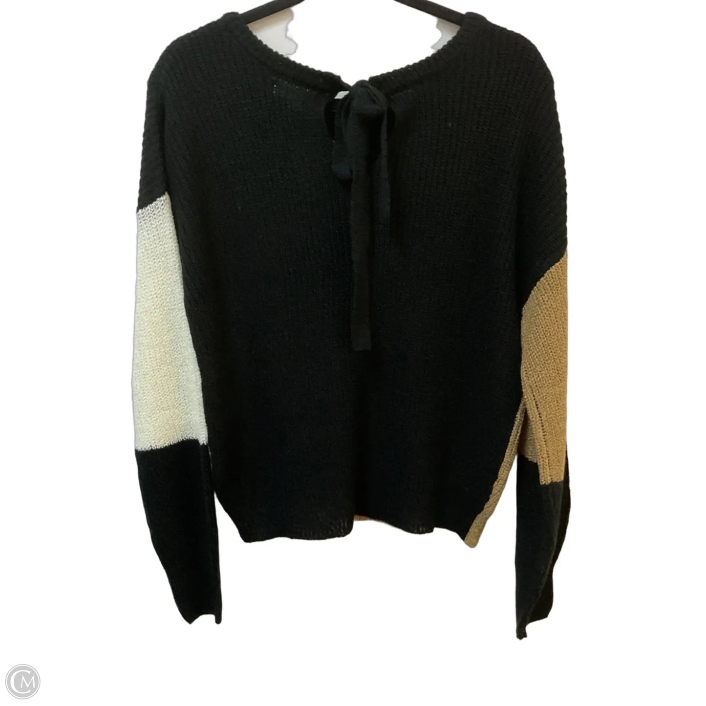 Sweater By Mine In Black & Tan, Size: M