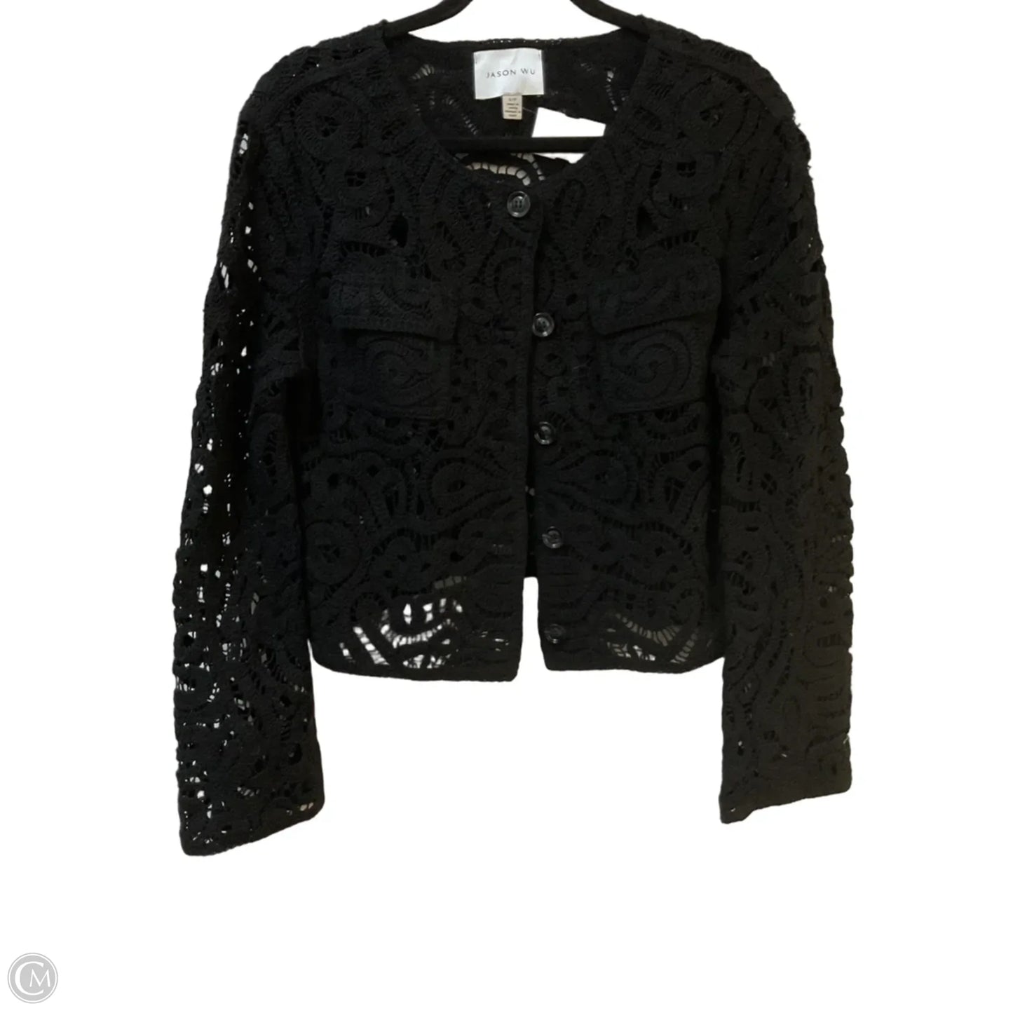 Sweater Cardigan Designer By Jason Wu In Black, Size: S