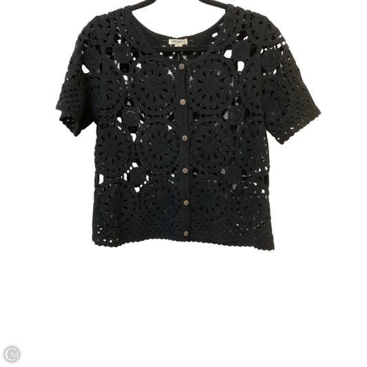 Sweater Cardigan By Ultra Pink In Black, Size: M