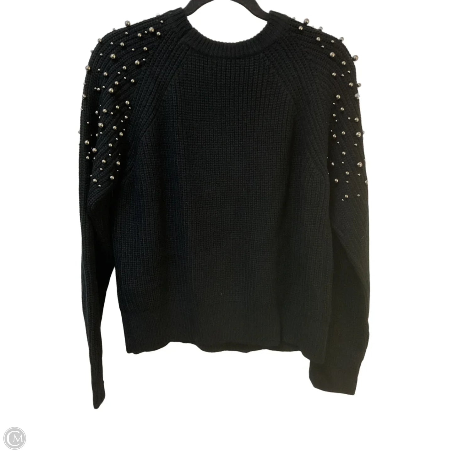 Sweater By Aqua In Black & Silver, Size: M