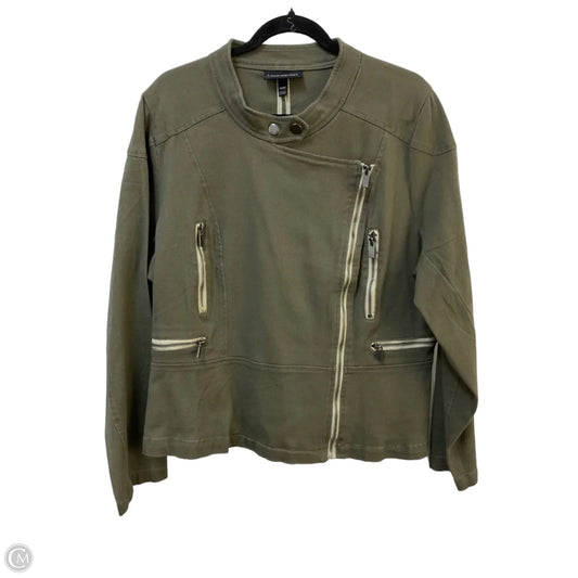 Jacket Utility By Lane Bryant In Green & Tan, Size: 18