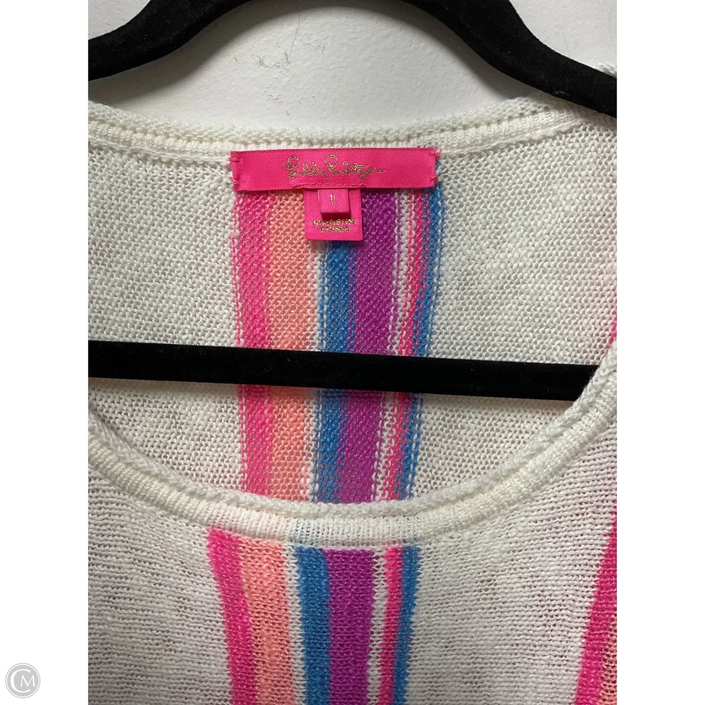 Sweater Designer By Lilly Pulitzer In Striped Pattern, Size: L
