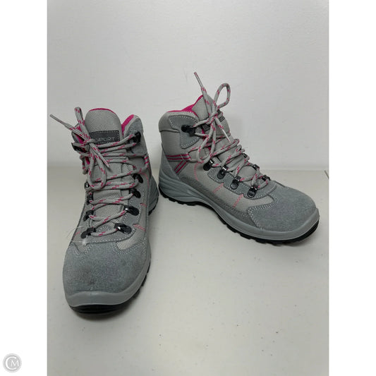 Boots Hiking By Clothes Mentor In Grey & Pink, Size: 6.5