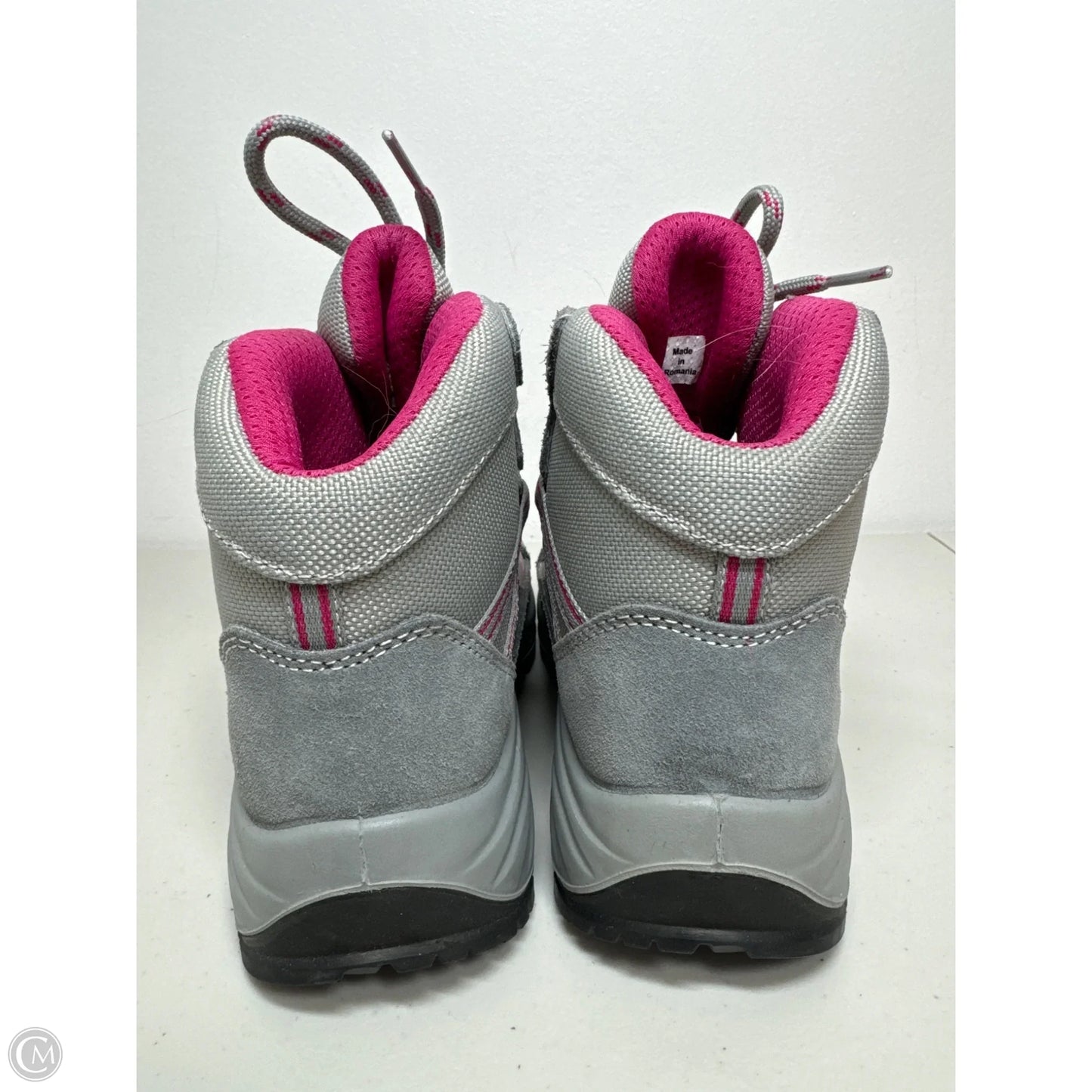 Boots Hiking By Clothes Mentor In Grey & Pink, Size: 6.5